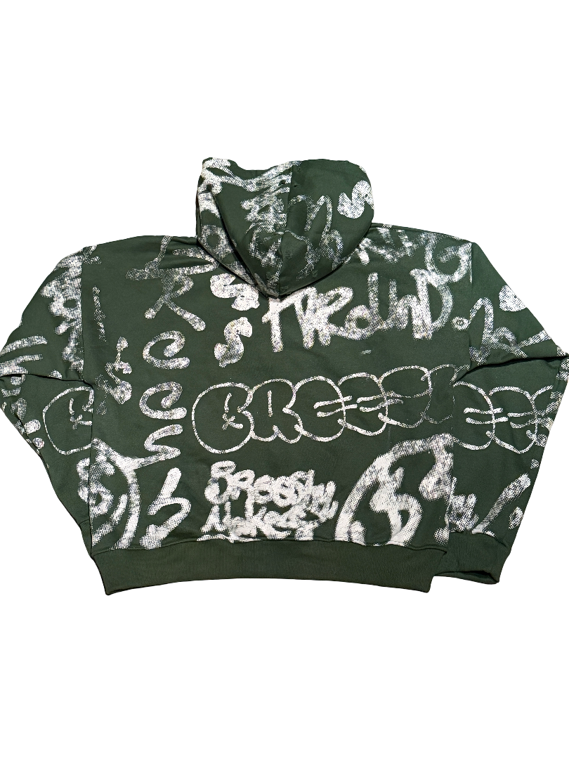 True Green Breeshy Graffiti Hoodie