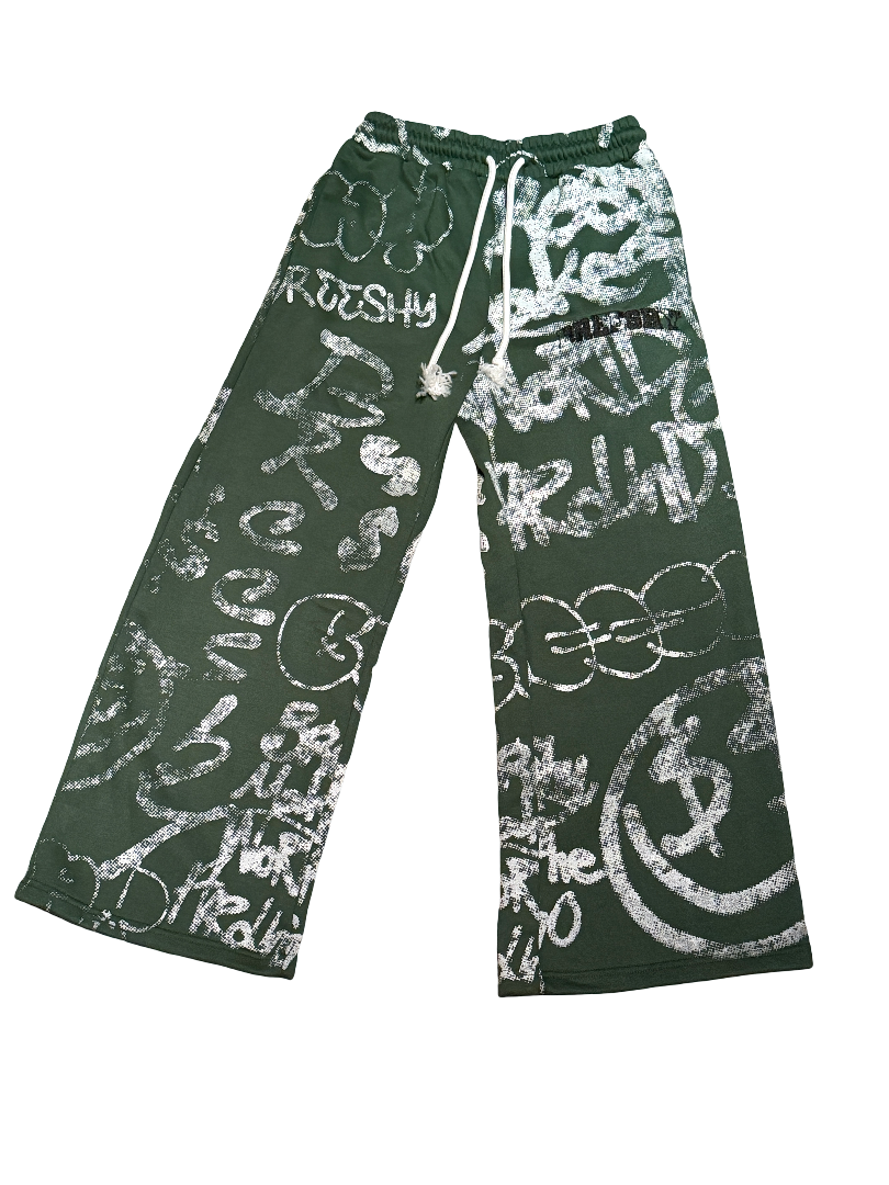 True Green Breeshy Graffiti Sweats