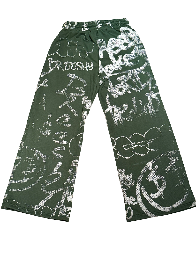 True Green Breeshy Graffiti Sweats