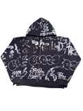 True Navy Breeshy Graffiti Hoodie