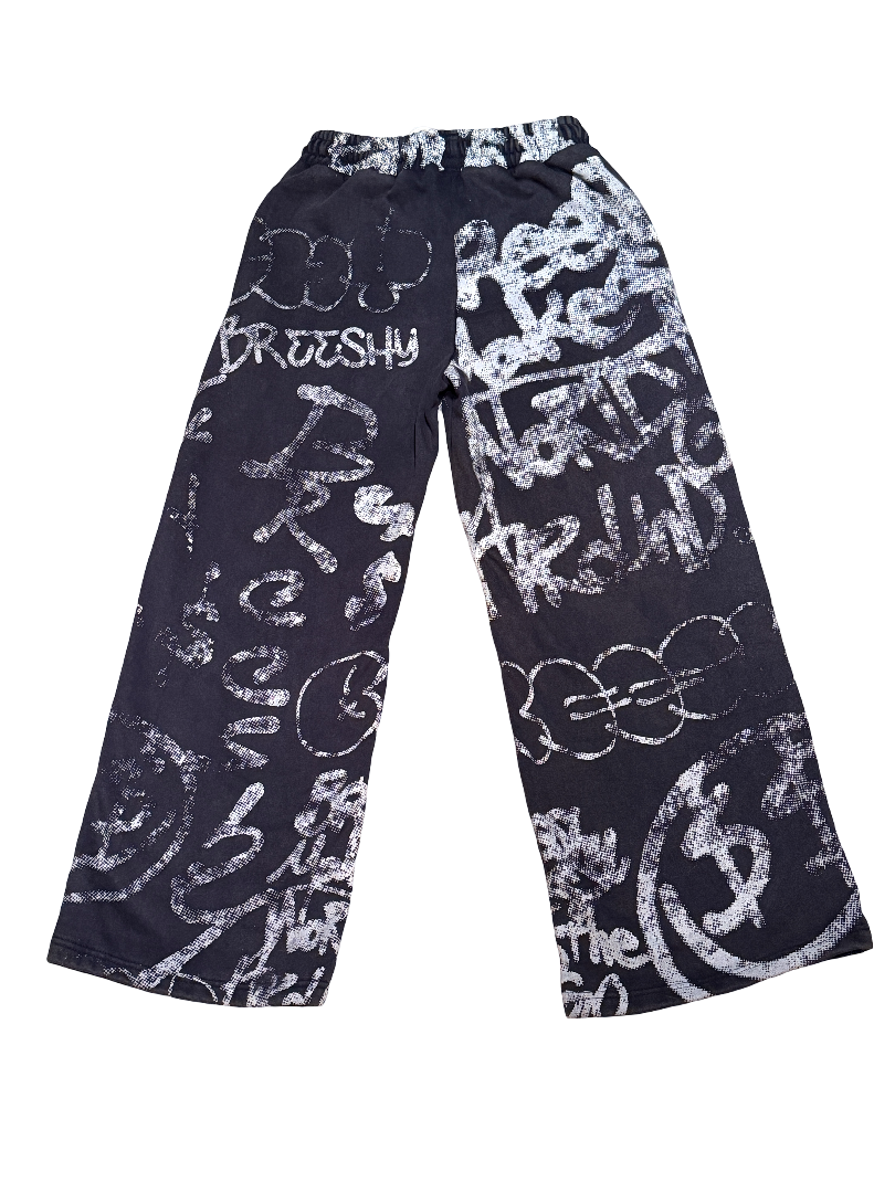 True Navy Breeshy Graffiti Sweats