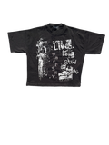 Black Graphic Breeshy Tees