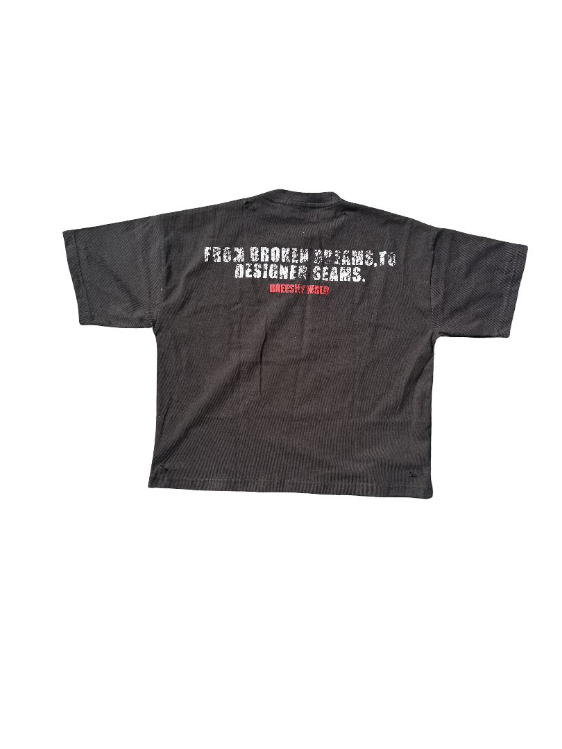 Black Graphic Breeshy Tees
