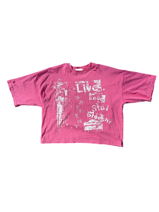 Pink Graphic Breeshy Tee
