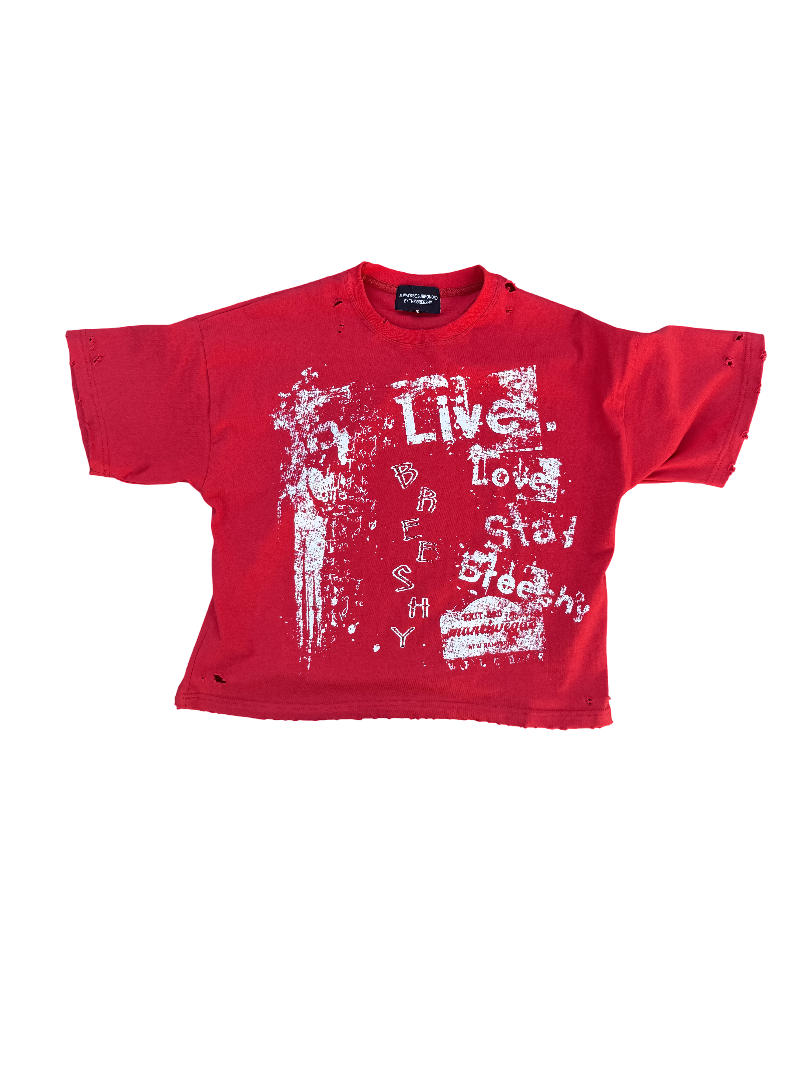 Red Graphic Breeshy Tee