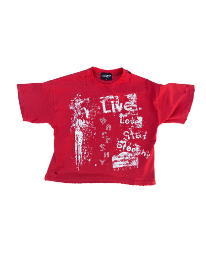 Red Graphic Breeshy Tee