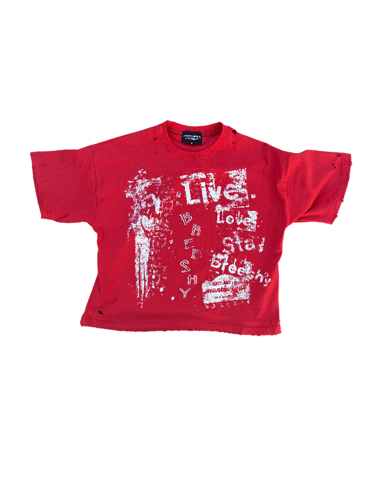Red Graphic Breeshy Tee