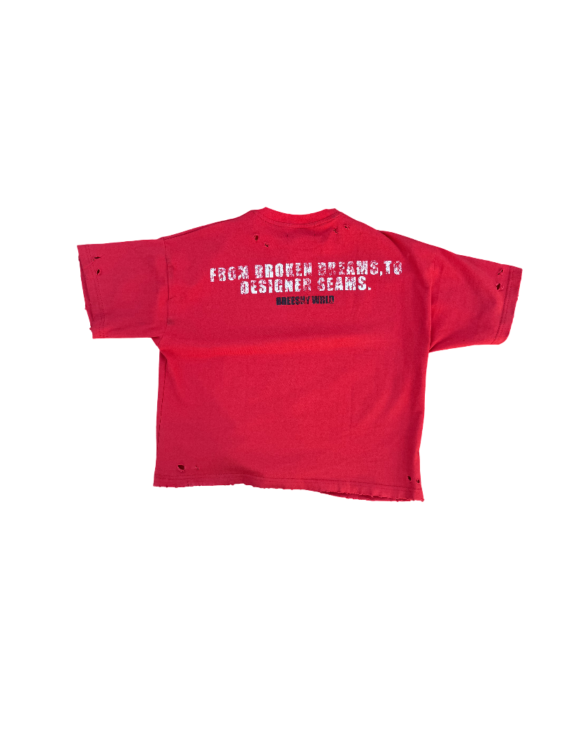 Red Graphic Breeshy Tee